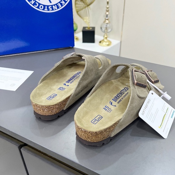 Birkenstock Brown Sandals with Cork Footbed and Adjustable Straps - Picture 7 of 8